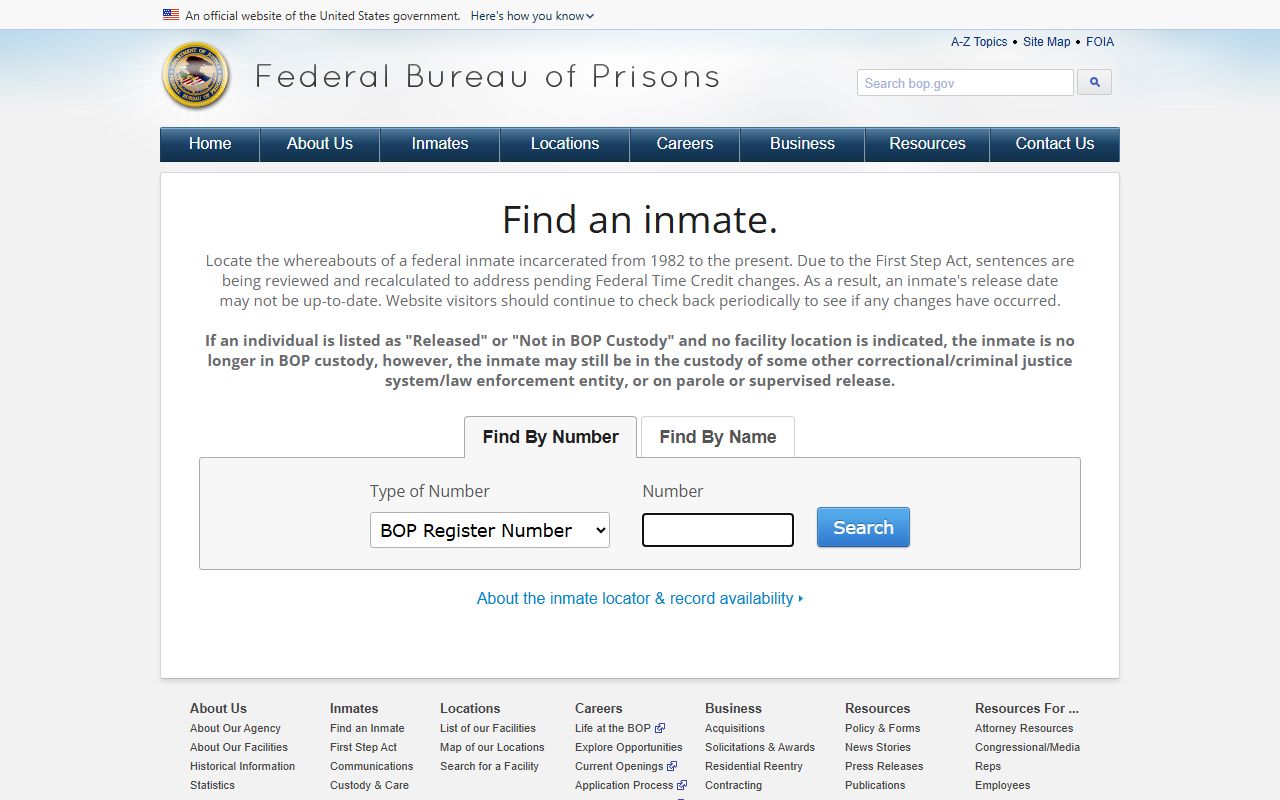 Stephens County arrest records Federal Bureau of Prisons inmate locator source