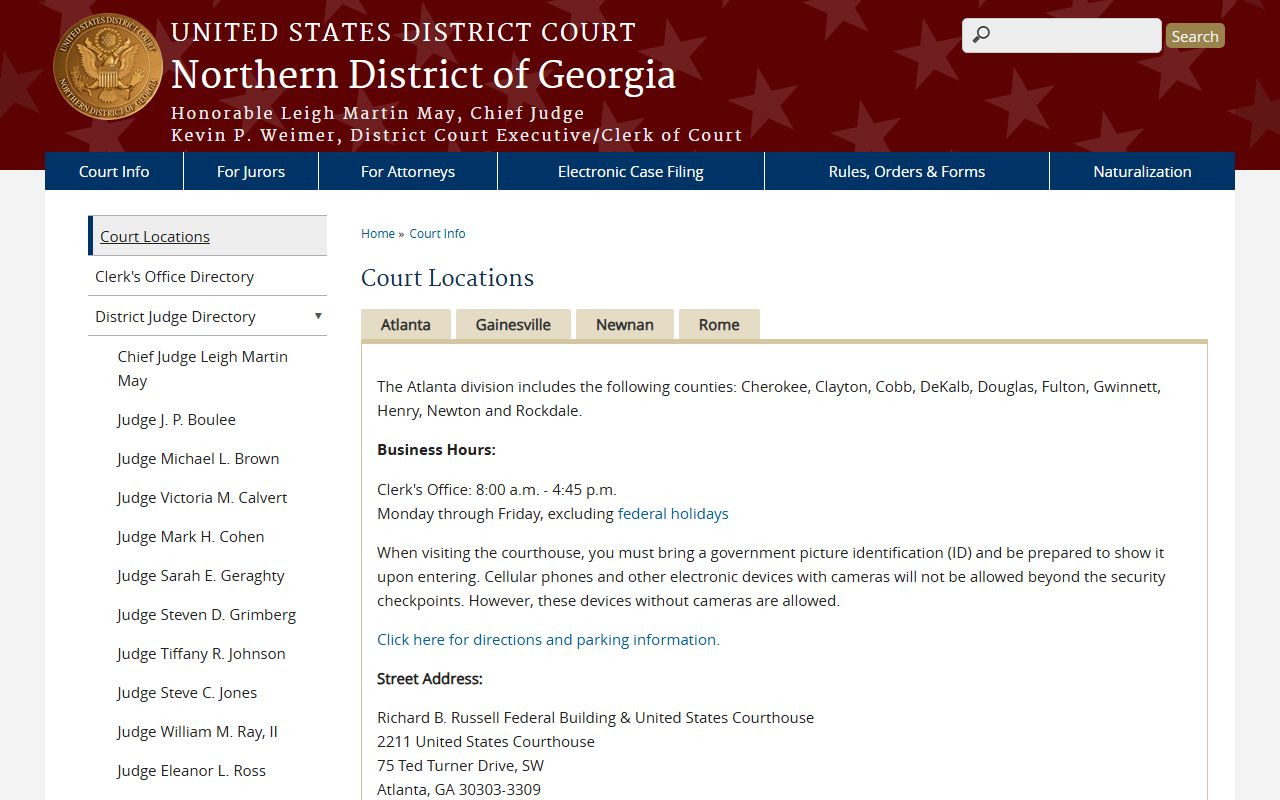 Stephens County Superior Court records Northern District locations